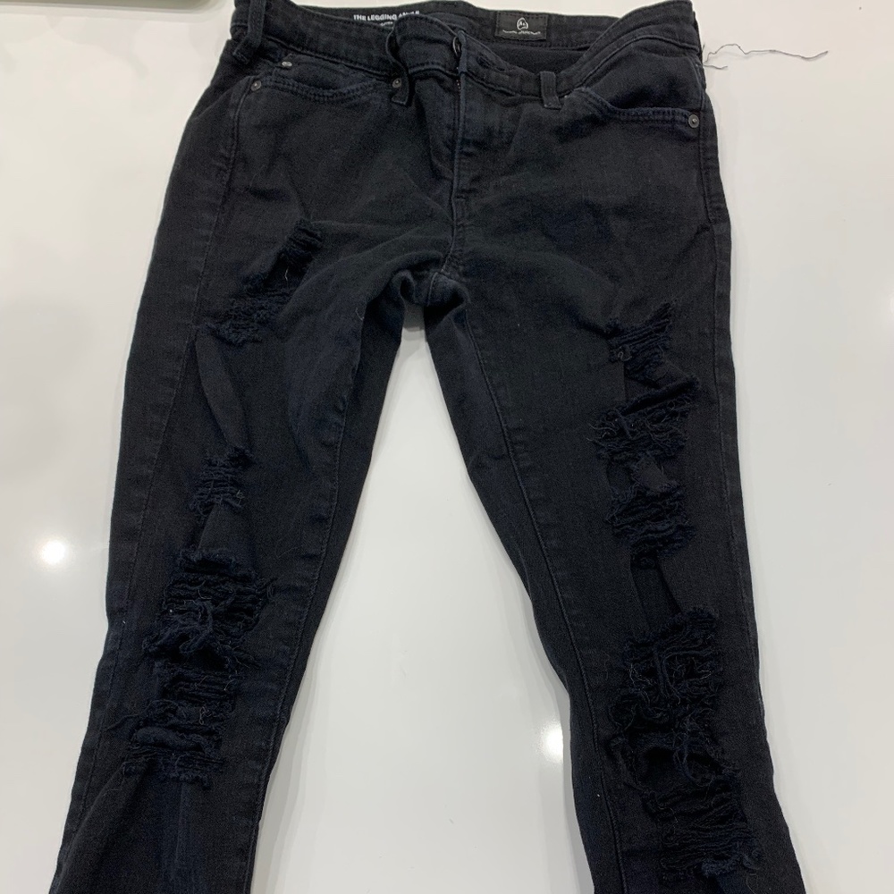 Black Skinny Ripped Jeans